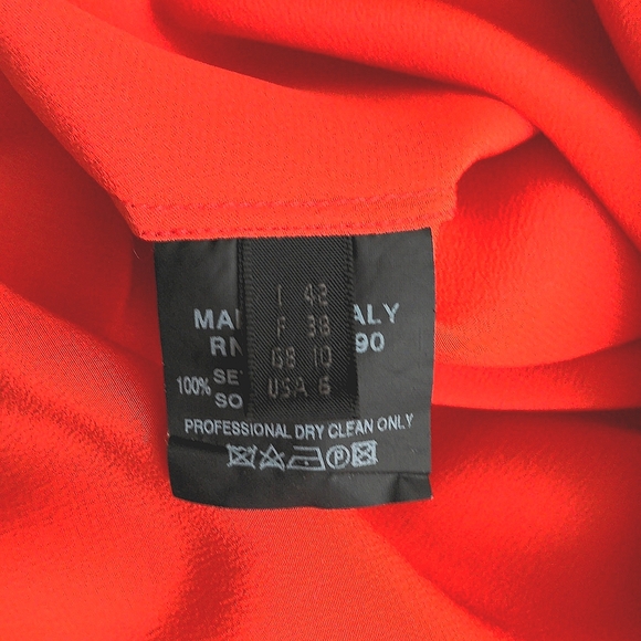 Derek Lam Red Asymmetrical Silk Dress - Picture 7 of 7